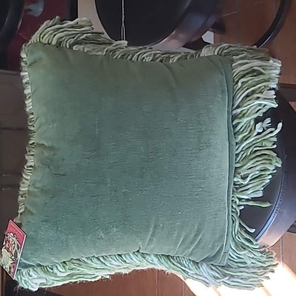 Fringed Decorative Throw Pillow - Picture 3 of 7